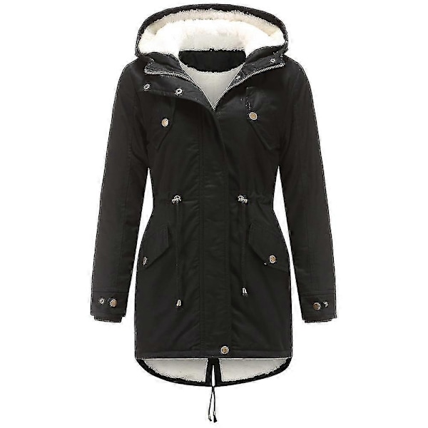 Dametøj Parka Tyk Polstret Jakke - Perfet Black 2XL
