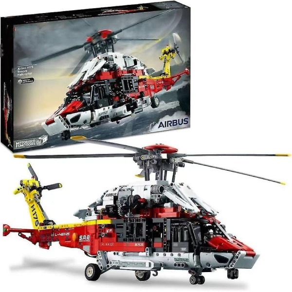 Premium 2001 stk Technic Airbus H175 redningshelikopter 42145 modell byggeklosser leketøy for gutte jenter gave motoriserte funksjoner - perfekt null none