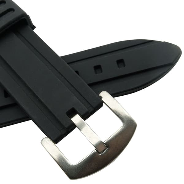 Urrem i gummi (gummiled) Svart 24mm