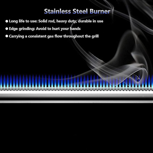 Rustfrit Stål Grillrør 60040 Reservedele til Q100, Q120, Q1000, Q1200, 386002, 516002, 51600-Perfet
