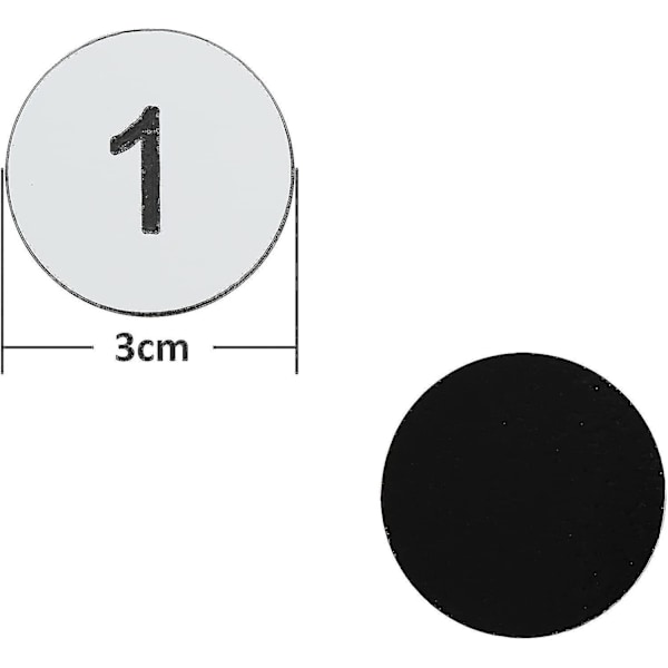 Nummererte merkelapper - Graverte nummererte merkelapper, ID-merkelapper, nøkkelmerkelapper uten hull - Perfekt 201-300 White