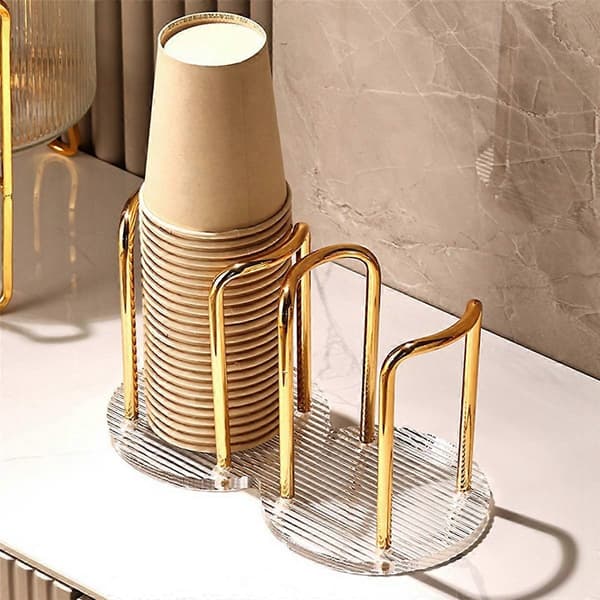 2X Papirkkoppdispenser Koppholder Koppoppbevaring Festkoppdispenser Munnskyll Koppoppbevaring Hold-Perfet