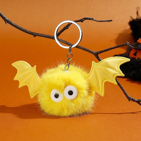 Halloween Bat avaimenperä Hairball Doll Riipus avaimenperä kuulokkeet - Perfet C