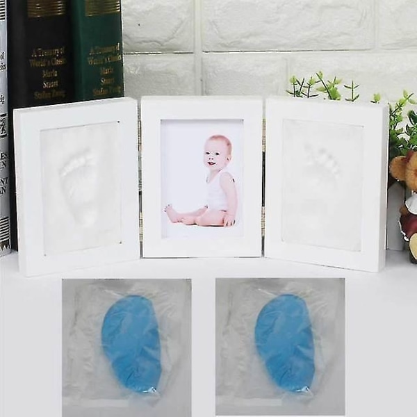 Baby Print Form 3D DIY Kit Pehmeä savimustetyyny Footprint Fingerprint Clay - Perfet