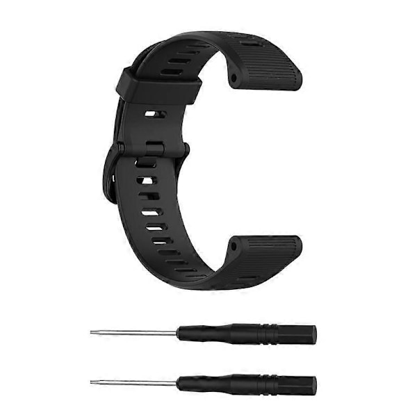 Til Garmin Forerunner 945 silikone rem - Perfekt Black