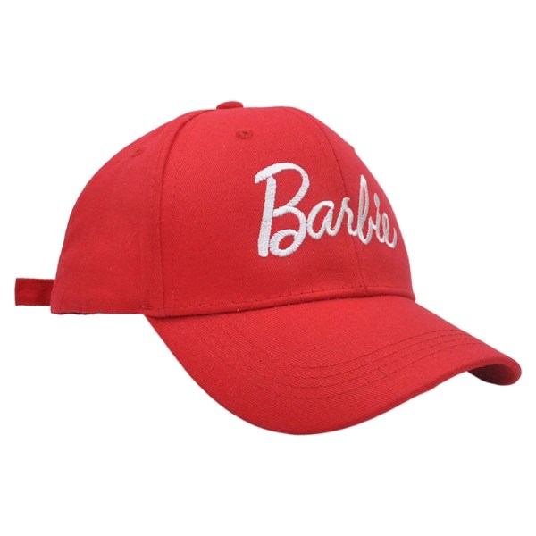 Barbie Baseball Cap Flickor Casual Brevbroderi Printed Outd - Perfet Red