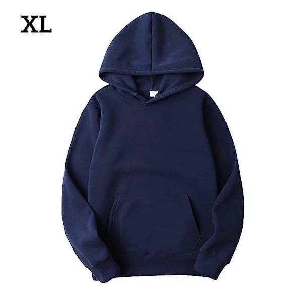 Unisex Bomulls Sweatshirt med Dragkedja - Perfekt Dark Blue XL