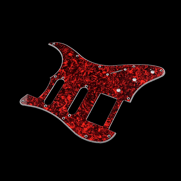 Multifarvet 11-huls SSH Guitar Pickguard Scratch Plate Kompatibel med ST SQ Elektriske Guitarer 3-lags SSH Guitar Pickguard Guitar Dele - Perfekt White