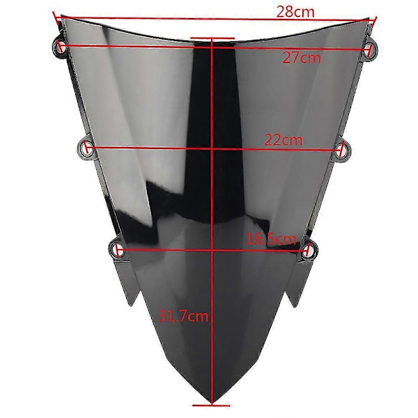 Cbr 500 R Motorcykel Racing Vindskærm Vindskærmsskærm Deflektorer Dobbelt Boble Kompatibel med Honda Cbr500r 2016 2017 2018-Perfekt Iridium