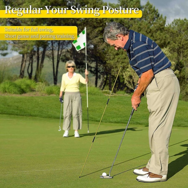 Golf Alignment Sticks Training Aid 2-Pack, 3-Section 48" Golf Swing Trainers Sammenleggbare øvelsesstaver Målestaver - Perfet