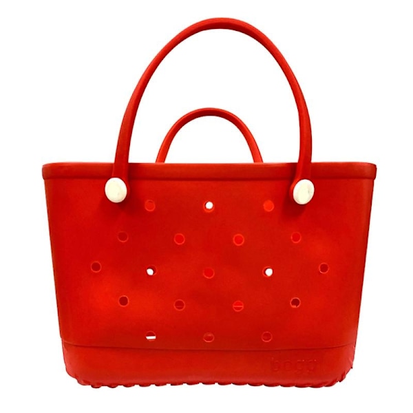 Gummibag Bogg Style Hul Vandtæt Holdbar Oversize Silikon Strandtaske-Perfekt watermelon red