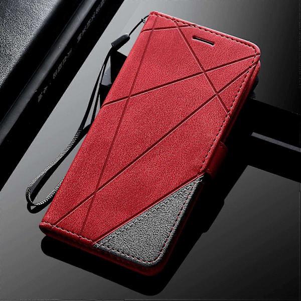 Fodral Kompatibelt med iPhone 11 Läder Magnetiskt Foliofodral med Korthållare Kompatibelt med iPhone 11-Perfet Red