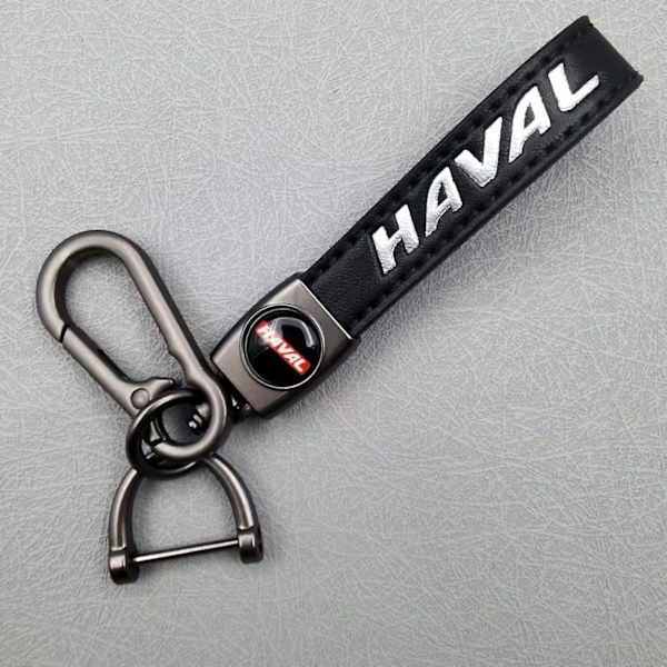 Læder Nøglering til Bil | Metal Finish | Robust Nøglering | Nøglering og Krogbeslag - Perfekt Silver Hardware Harvard