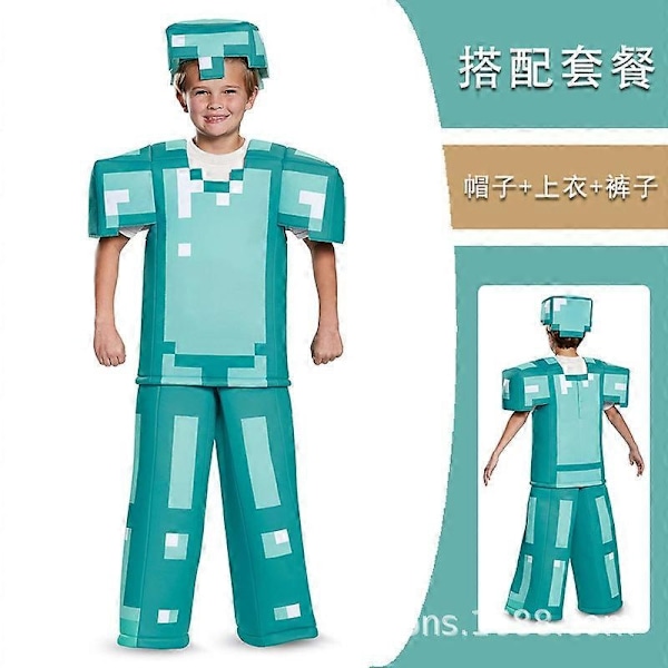Voksen My World Rollespil Kostume Jumpsuit Dragt Rustning Karakter Dragt Sceneoptræden-Perfet Costume A S