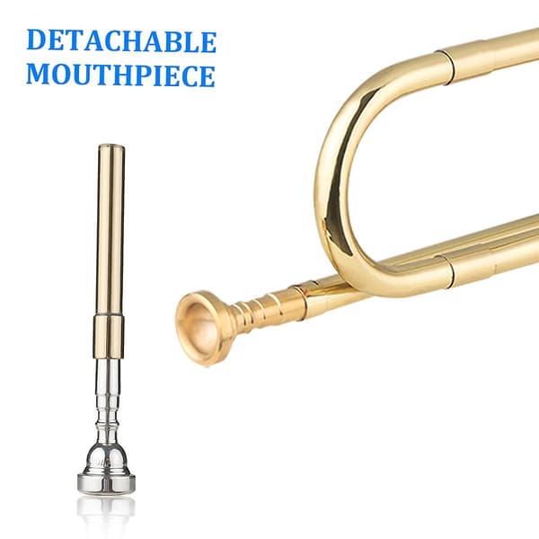 Messing C Bugle Call Gullbelagt Trompet Kavalerihorn - Perfekt