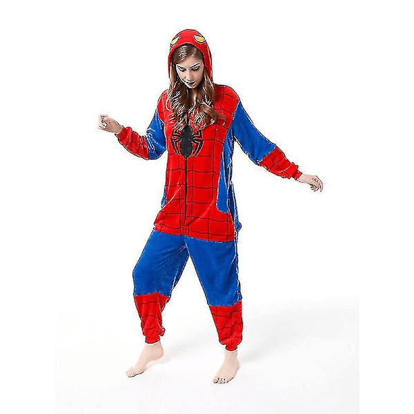 Spiderman Bodysuit Unisex Vuxen Rollspel Kostym Djur Pyjamas Bodysuit Nattkläder - Perfekt XL