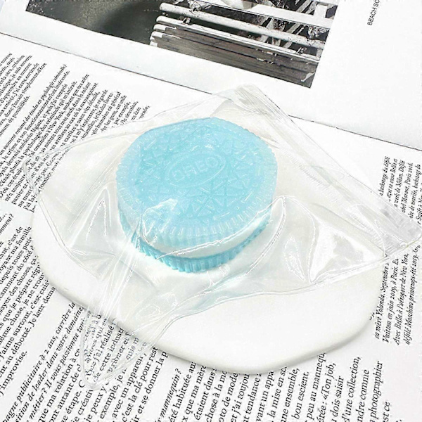 Rosa Kak-Squishy, Kex Stressleksak, Kläm Sandwich Simuleringsleksak - Perfekt Blue