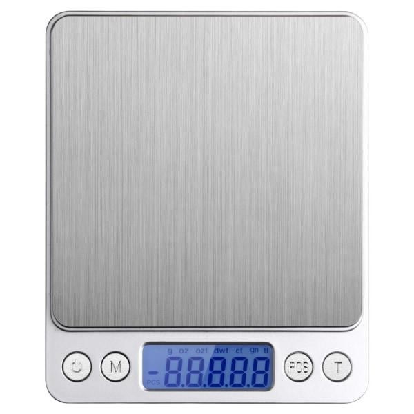 Husholdningsvægt Køkkenvægt Digitalvægt / Vægt 0,1g - 2000g Smykkevægt - Perfet silver