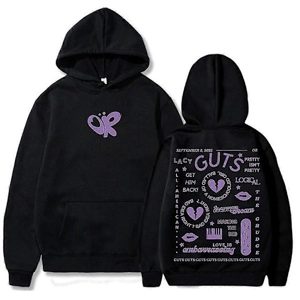 Guts Olivia Rodrigo Hoodie Höst/Vinter - Perfekt black XL