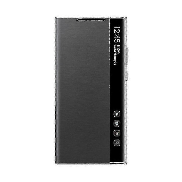 Kompatibel med Samsung Smart View Flip Cover Kompatibel med Galaxy Note 20/Note20 Ultra 5G LED S-View Case-Perfet Black For Note 20
