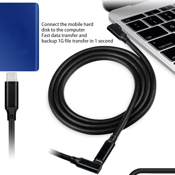 USB kabelförlängare Datakabel Förlängningskabel Typ-C hane till hona USB kontakt Förlängningskabel för PC- Perfet 2m