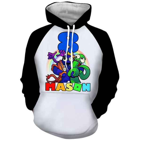 Kids Roblox Rainbow Friends Hættetrøjer Sweatshirt Pullover Jumper - Perfet C 160cm