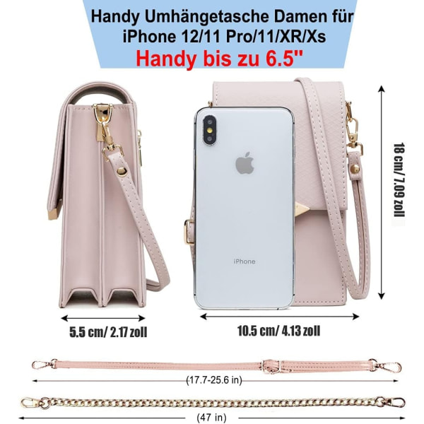 Mobiltelefon Axelväska Small Crossbody Mini-fodral för iPhone 12/11/XR - Perfet