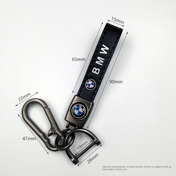 Lær-Nøkkelring til Bil, Metallisk Finish | Heavy Duty Nøkkelring | Nøkkelring og Haker - Perfekt Gun Color Hardware Mazda