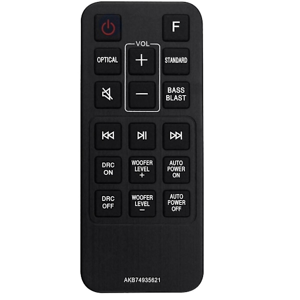 Ersättningsfjärrkontroll AKB74935621 för LG Sound Bar SJ2 SJ2.AEUSLLK SJ2.DEUSLLK - Perfekt