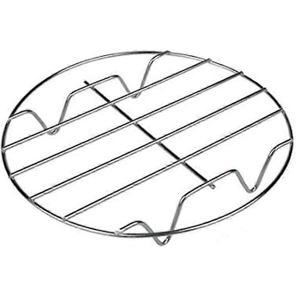 2-pakning 6/7/8 tommer Air Fryer Tilbehør Rustfritt Stål Koke Rack Rundt Kjøkken Stål Enkeltlags Grill Rack Grid-Perfet 17.5*2.7cm