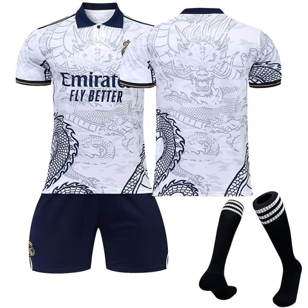 säsong 22-23 Real Madrid Dragon Pattern Football Shirt - Perfet Unnumbered L