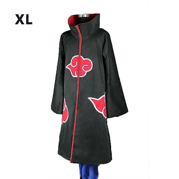 Naruto Akatsuki Tobi Uchiha Obito -viitta, takki + hartsi-naamio Cosplay-asu - Täydellinen XL