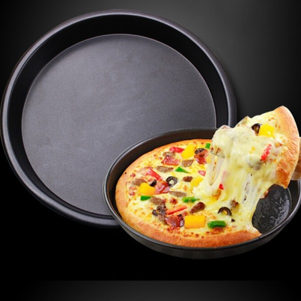 Ny rund pizzapande med dyb tallerken 8" non-stick tærtebakke Bagesæt - Perfet