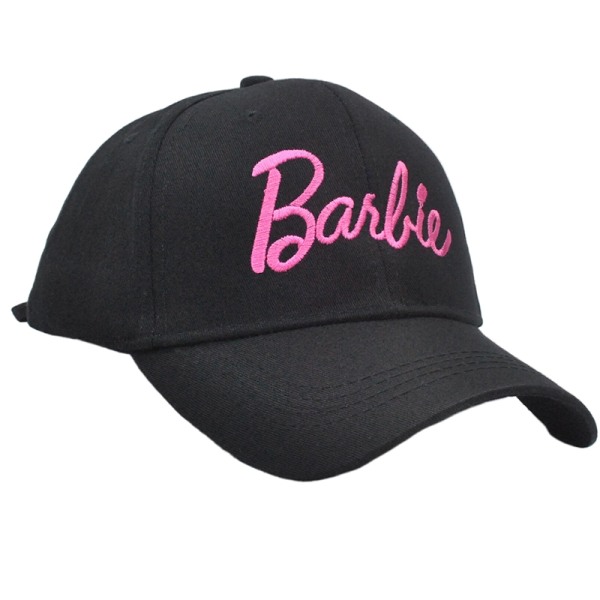 Barbie Baseball Cap Flickor Casual Brevbroderi Printed Outd - Perfet Black