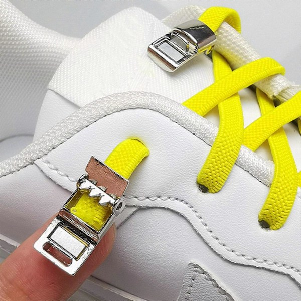 Nye Elastiske Flade Sko Snørebånd Uden Binding til Sneakers, Magnetiske Sko Snore, Stræk Snørebånd Uden Binding til Børn & Voksne - Perfekt light green