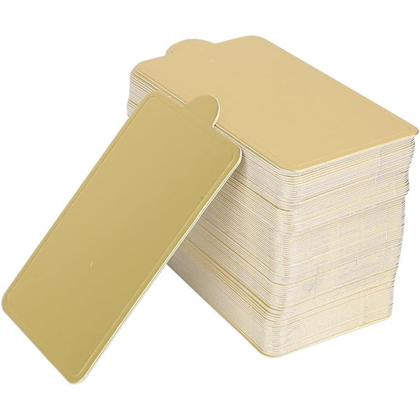 100% resirkulerbar 100 stk gyllen mousse kortholder for bakverk - Perfet