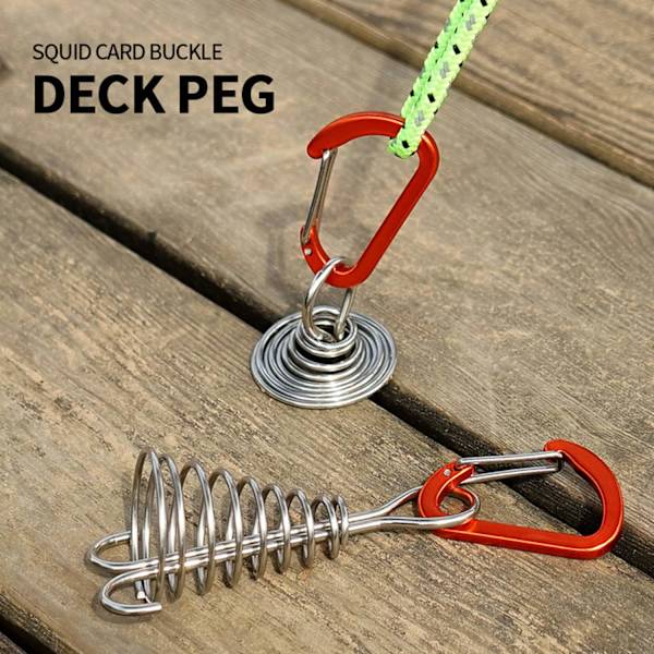 Octopus Deck Peg 10st/ set Rostfritt stål Tälttillbehör Board Peg Spiral- Perfet