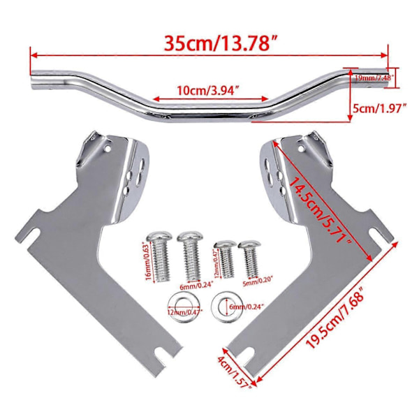 Dot-Style Blinklysstang til Forbikørsel for 1994-2013 Harley-Davidson Road King, Electra Glide og Touring Modeller - Perfekt BLACK