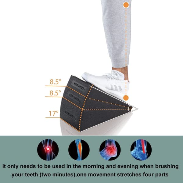 Yoga Wedge Squat Wedge Justerbart sklisikkert skråbrett - Perfekt Black