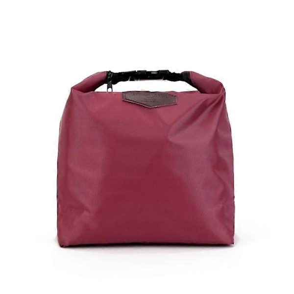 Isolerad Lunchväska Nylon Vattentät Lunchlådor Tote Matpåsar Termisk Kylare Picknick Mat-Perfekt wine red
