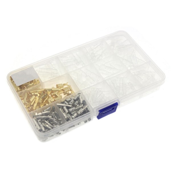 3,9 mm hunn- og hannspadeterminaler Isolerende hylsesett Wire Crimp Terminal Block Connector Sortiment Set - Perfet 360pcs