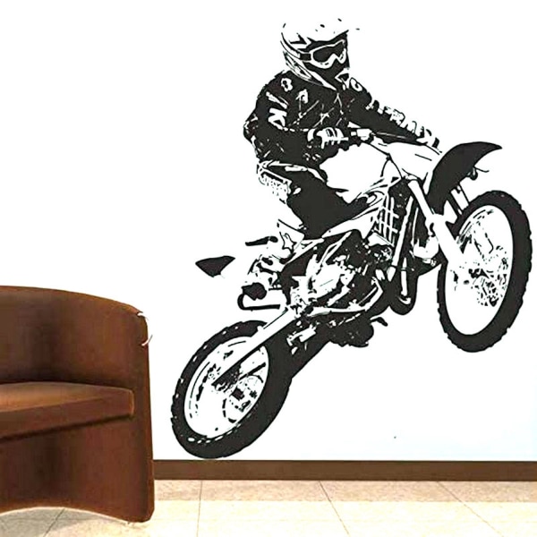 Motocross Stunt Racer Anime Veggdekor Avtagbar Bakgrunn Hjemmedekorasjon