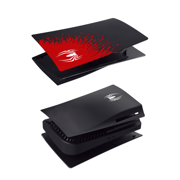 Premium ABS ersättningsskaltillbehör för PS5- cover , hård frontplatta passar Playstation 5 Spiderman-Perfet 1.0 Disc SPID