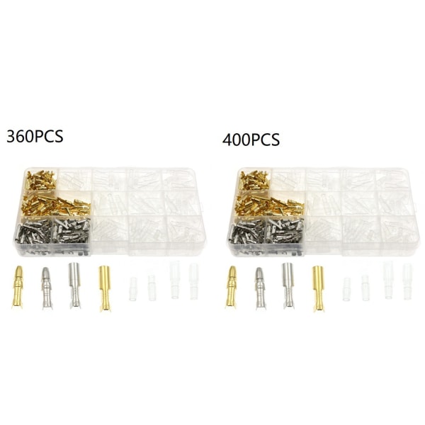 3,9 mm hon- och hanspadeterminaler isolerande hylsa Kit Wire Crimp Terminal Block Connector Sortiment Set- Perfet 360pcs