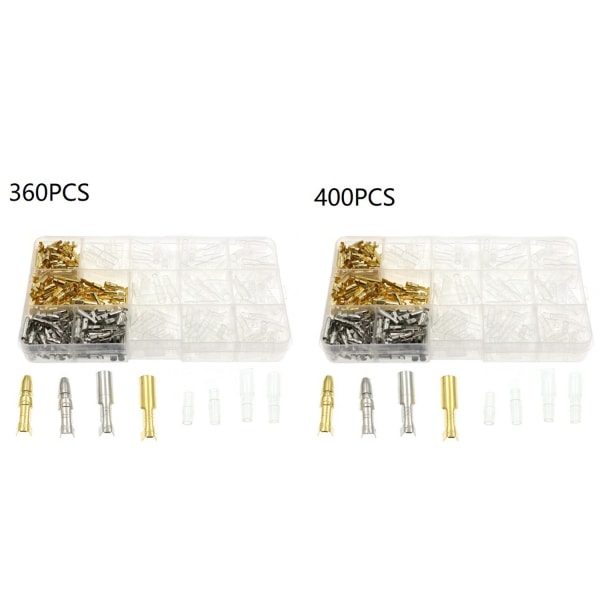 3,9 mm hun- og han-spadeterminaler Isolerende ærmekit Wire Crimp Terminal Block Connector Sortiment Set - Perfet 360pcs