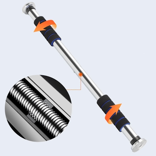 Pull up Bar Dörrkarm Inga Skruvar Hemmagym Dörr Träningsstänger Chin up Bar Blå Ränder-Perfet Orange Stripes