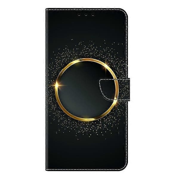 Telefonfodral för Samsung Galaxy S25, PU Läder Plånboksfodral med Ställ-Perfekt Gold Ring