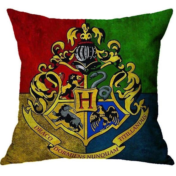 SZTXJ 4 stk. Harry Potter Ildpokalen i flammer Linned pudebetræk Print Pudebetræk Hjem Sofa Seng Dekoration 45x45cm-Perfet 0 0