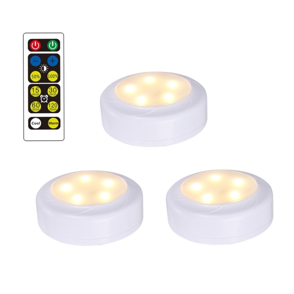Bulbs LED Spotlights Pack - 6 stilige lys med 2 praktiske fjernkontroller - Perfet
