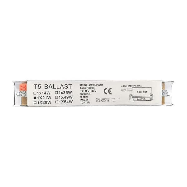 220-240V Bredspänning T5 Elektronisk Förkopplingsdon Fluorescerande Lamp Förkopplingsdon för Hem-Perfekt 1x14W